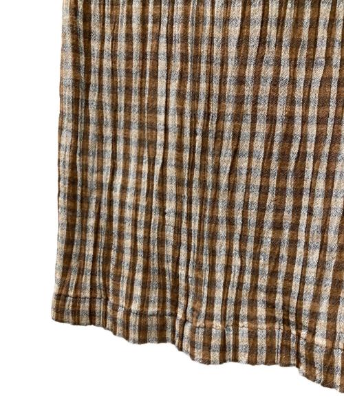 I.S.（アイエス）I.S. (アイエス) チェックスカート ブラウン×ホワイト サイズ:9の古着・服飾アイテム