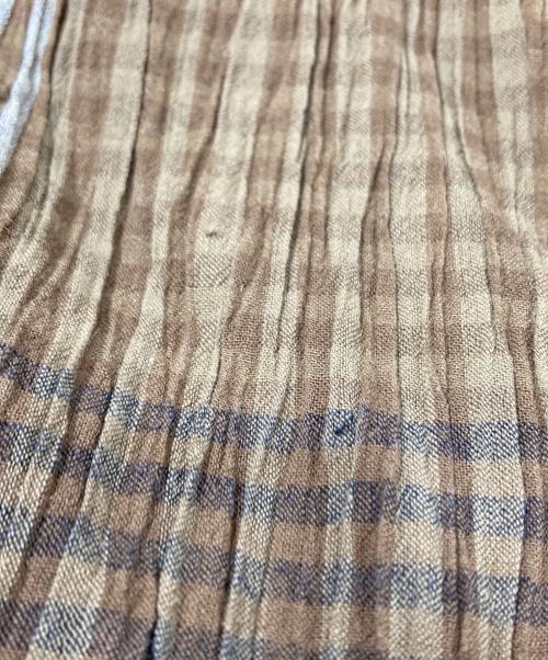 I.S.（アイエス）I.S. (アイエス) チェックスカート ブラウン×ホワイト サイズ:9の古着・服飾アイテム