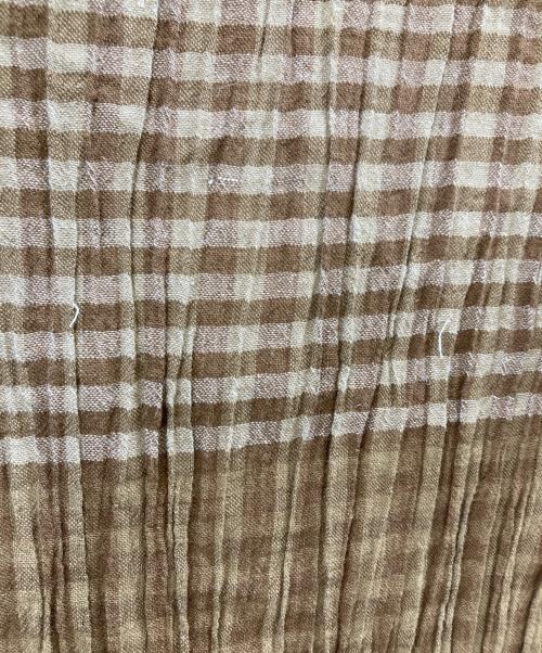 I.S.（アイエス）I.S. (アイエス) チェックスカート ブラウン×ホワイト サイズ:9の古着・服飾アイテム