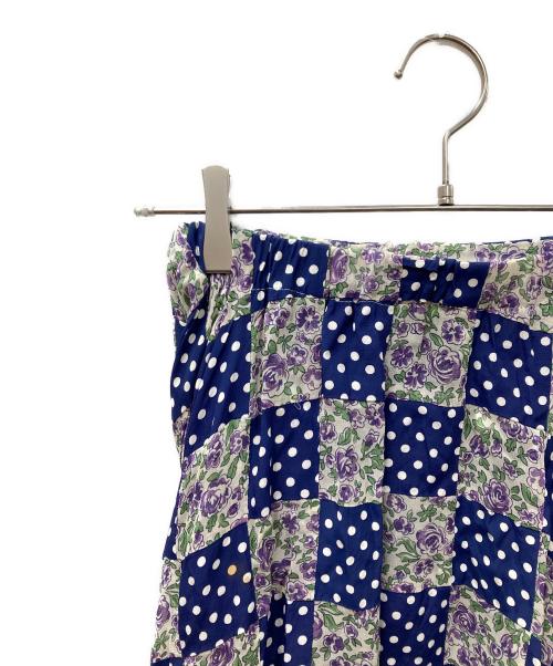 tricot COMME des GARCONS（トリココムデギャルソン）tricot COMME des GARCONS (トリココムデギャルソン) チェック切替スカート ネイビー×パープル サイズ:Freeの古着・服飾アイテム