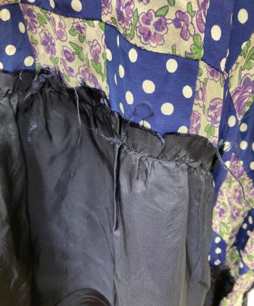 tricot COMME des GARCONS（トリココムデギャルソン）tricot COMME des GARCONS (トリココムデギャルソン) チェック切替スカート ネイビー×パープル サイズ:Freeの古着・服飾アイテム