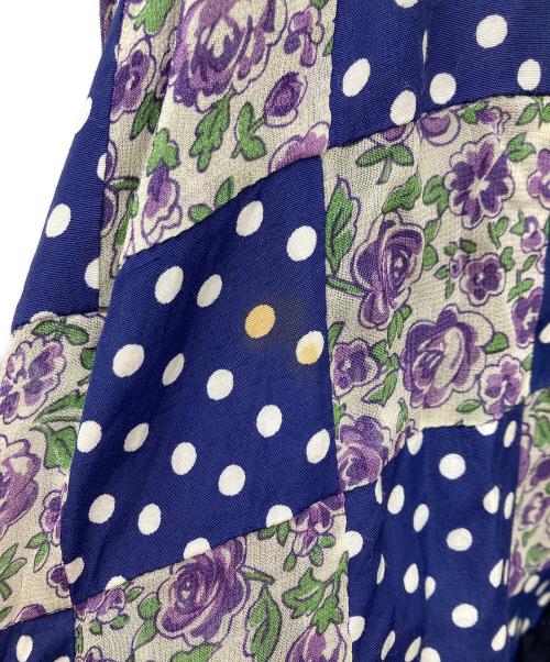 tricot COMME des GARCONS（トリココムデギャルソン）tricot COMME des GARCONS (トリココムデギャルソン) チェック切替スカート ネイビー×パープル サイズ:Freeの古着・服飾アイテム