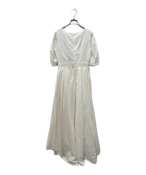 Kaene（カエン）kaene (カエン) タフタカシュクールドレス ホワイト サイズ:38の古着・服飾アイテム