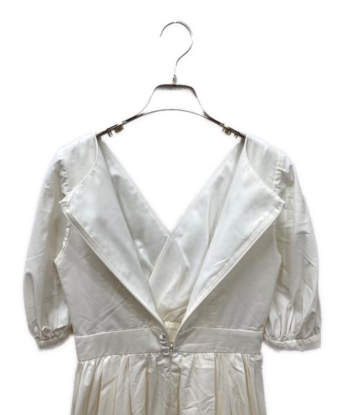 Kaene（カエン）kaene (カエン) タフタカシュクールドレス ホワイト サイズ:38の古着・服飾アイテム