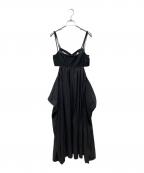 FRAY IDフレイ アイディー）の古着「レイヤードビスチェドッキングワンピ」｜ブラック