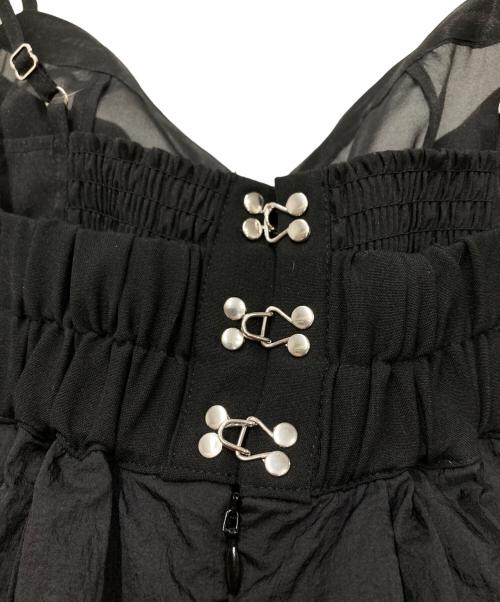 FRAY ID（フレイ アイディー）FRAY ID (フレイ アイディー) レイヤードビスチェドッキングワンピ ブラック サイズ:1の古着・服飾アイテム