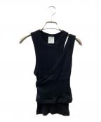 HYKEハイク）の古着「DOUBLE SHOULDER TANK TOP タンクトップ」｜ブラック