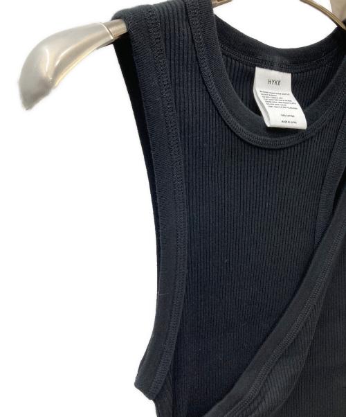 HYKE（ハイク）HYKE (ハイク) DOUBLE SHOULDER TANK TOP タンクトップ ブラック サイズ:Freeの古着・服飾アイテム
