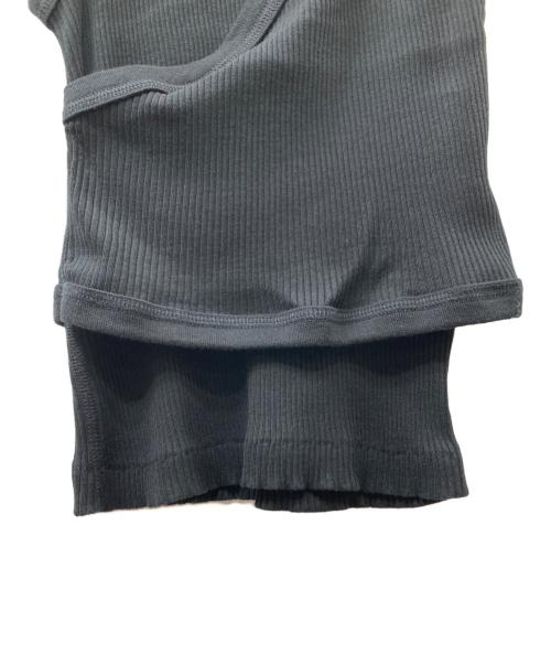 HYKE（ハイク）HYKE (ハイク) DOUBLE SHOULDER TANK TOP タンクトップ ブラック サイズ:Freeの古着・服飾アイテム