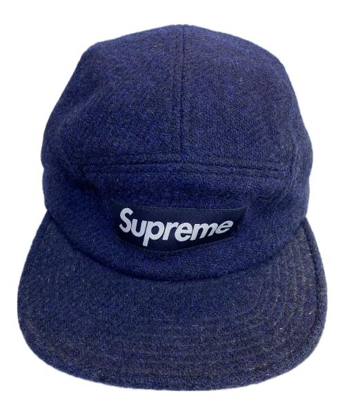 SUPREME（シュプリーム）SUPREME (シュプリーム) Harris Tweed (ハリスツイード) 16AW Harris Tweed Camp Cap ネイビーの古着・服飾アイテム