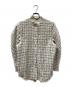 IRENE（アイレネ）の古着「Mole Fur Tweed Shirt Jacket」｜ホワイト×ブルー