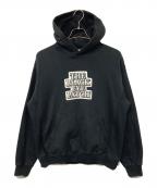 THE BLACK EYE PATCHブラックアイパッチ）の古着「OG LABEL HOODIE BLACK ロゴプリントパーカー」｜ブラック