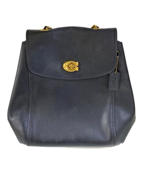 COACH（コーチ）COACH (コーチ) チェーンショルダーレザーリュック ブラックの古着・服飾アイテム