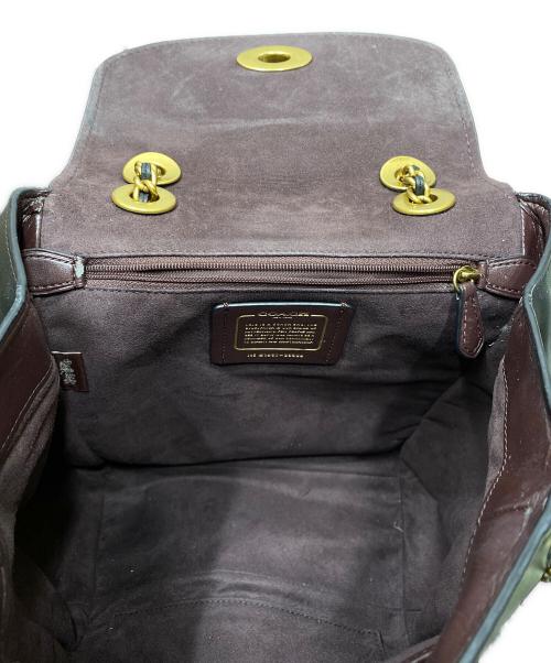 COACH（コーチ）COACH (コーチ) チェーンショルダーレザーリュック ブラックの古着・服飾アイテム