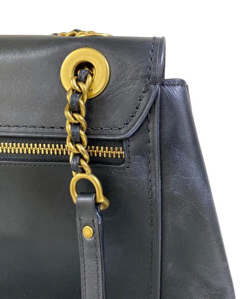 COACH（コーチ）COACH (コーチ) チェーンショルダーレザーリュック ブラックの古着・服飾アイテム