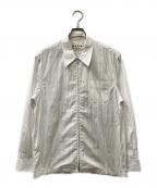 MARNIマルニ）の古着「ストライプシャツジャケット」｜ブルー×ホワイト