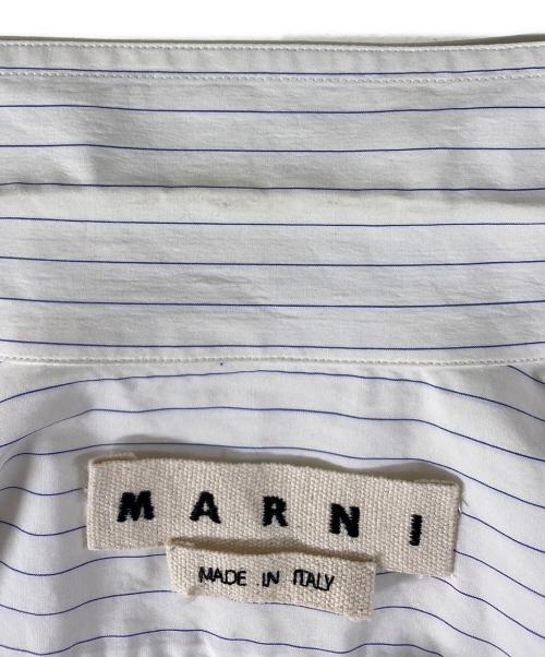 MARNI（マルニ）MARNI (マルニ) ストライプシャツジャケット ブルー×ホワイト サイズ:48の古着・服飾アイテム
