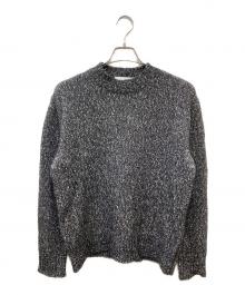 LARDINI（ラルディーニ）の古着「Relaxed Oversized Sweater リラックスオーバーサイズニット」｜ブラック×ホワイト