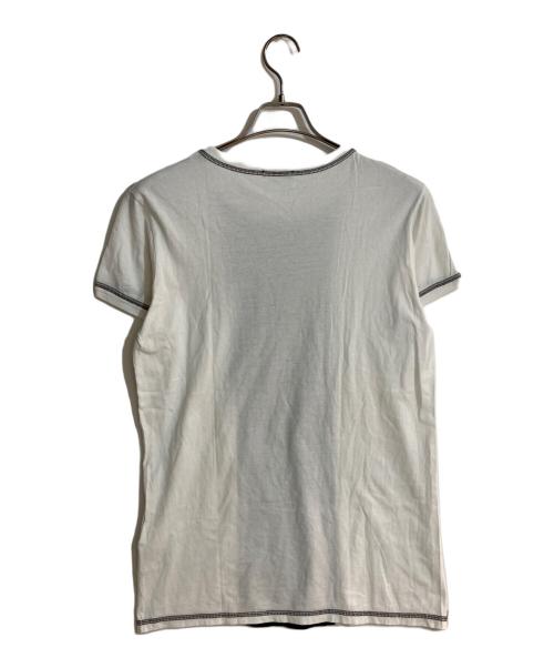 ANN DEMEULEMEESTER（アンドゥムルメステール）ANN DEMEULEMEESTER (アンドゥムルメステール) バイカラーTee ホワイト×ブラック サイズ:Sの古着・服飾アイテム