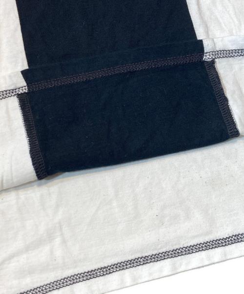 ANN DEMEULEMEESTER（アンドゥムルメステール）ANN DEMEULEMEESTER (アンドゥムルメステール) バイカラーTee ホワイト×ブラック サイズ:Sの古着・服飾アイテム