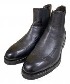 ERMENEGILDO ZEGNAエルメネジルド・ゼニア）の古着「ウイングチップサイドゴアブーツ」｜ブラック