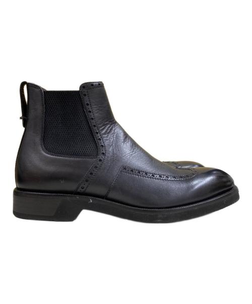 ERMENEGILDO ZEGNA（エルメネジルド・ゼニア）Ermenegildo Zegna (エルメネジルド・ゼニア) ウイングチップサイドゴアブーツ ブラック サイズ:8 1/2の古着・服飾アイテム