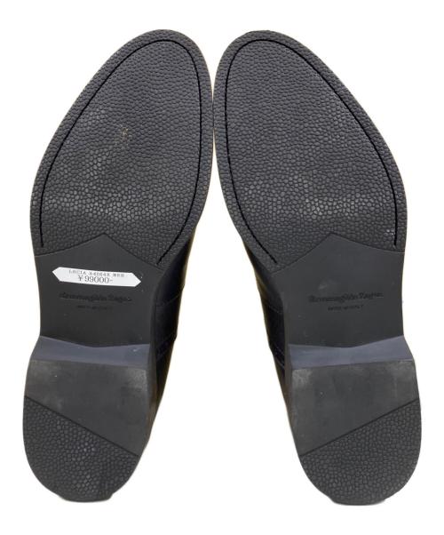 ERMENEGILDO ZEGNA（エルメネジルド・ゼニア）Ermenegildo Zegna (エルメネジルド・ゼニア) ウイングチップサイドゴアブーツ ブラック サイズ:8 1/2の古着・服飾アイテム