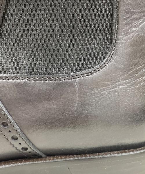 ERMENEGILDO ZEGNA（エルメネジルド・ゼニア）Ermenegildo Zegna (エルメネジルド・ゼニア) ウイングチップサイドゴアブーツ ブラック サイズ:8 1/2の古着・服飾アイテム