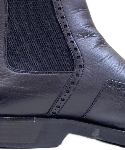 ERMENEGILDO ZEGNA（エルメネジルド・ゼニア）Ermenegildo Zegna (エルメネジルド・ゼニア) ウイングチップサイドゴアブーツ ブラック サイズ:8 1/2の古着・服飾アイテム