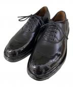 Salvatore Ferragamo TRAMEZZAサルヴァトーレ・フェラガモ トラメッザ）の古着「ラバーコーティングレザーシューズ」｜ブラック