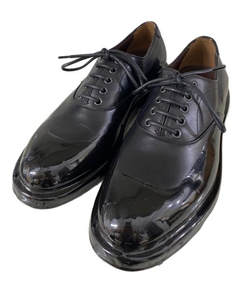 Salvatore Ferragamo TRAMEZZA（サルヴァトーレ・フェラガモ トラメッザ）Salvatore Ferragamo TRAMEZZA (サルヴァトーレ・フェラガモ トラメッザ) ラバーコーティングレザーシューズ ブラック サイズ:8の古着・服飾アイテム