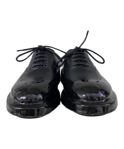 Salvatore Ferragamo TRAMEZZA（サルヴァトーレ・フェラガモ トラメッザ）Salvatore Ferragamo TRAMEZZA (サルヴァトーレ・フェラガモ トラメッザ) ラバーコーティングレザーシューズ ブラック サイズ:8の古着・服飾アイテム