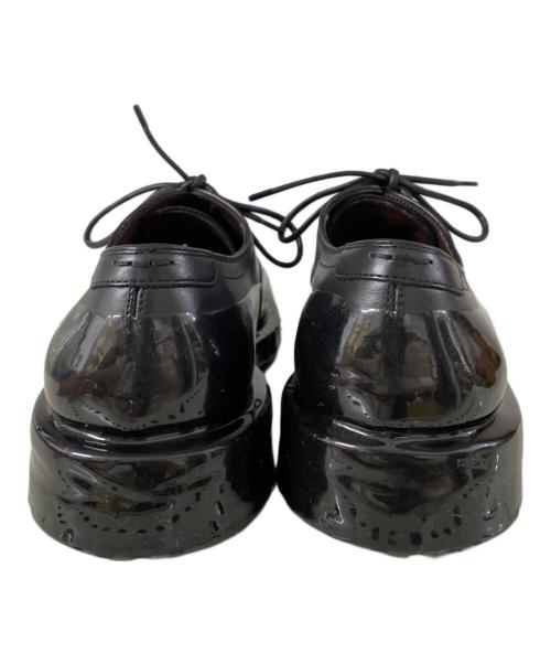 Salvatore Ferragamo TRAMEZZA（サルヴァトーレ・フェラガモ トラメッザ）Salvatore Ferragamo TRAMEZZA (サルヴァトーレ・フェラガモ トラメッザ) ラバーコーティングレザーシューズ ブラック サイズ:8の古着・服飾アイテム