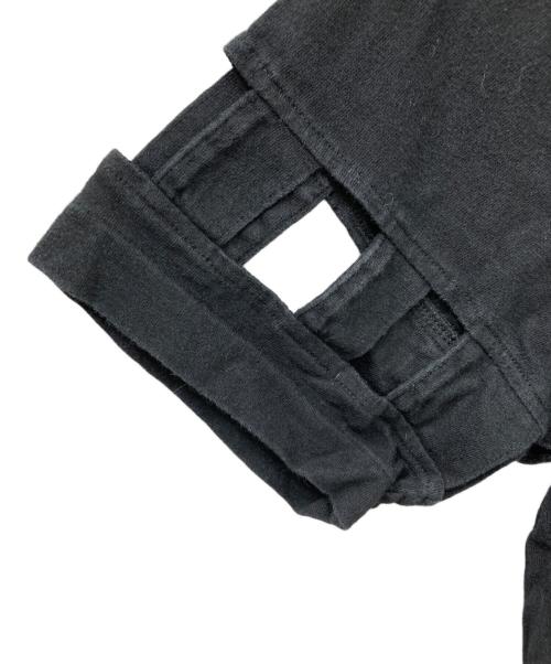 BLACK COMME des GARCONS（ブラックコムデギャルソン）BLACK COMME des GARCONS (ブラックコムデギャルソン) 袖変形Tシャ ブラック サイズ:Lの古着・服飾アイテム