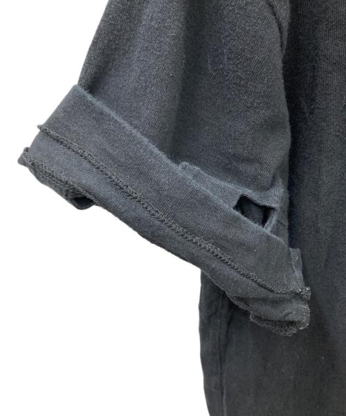 BLACK COMME des GARCONS（ブラックコムデギャルソン）BLACK COMME des GARCONS (ブラックコムデギャルソン) 袖変形Tシャ ブラック サイズ:Lの古着・服飾アイテム