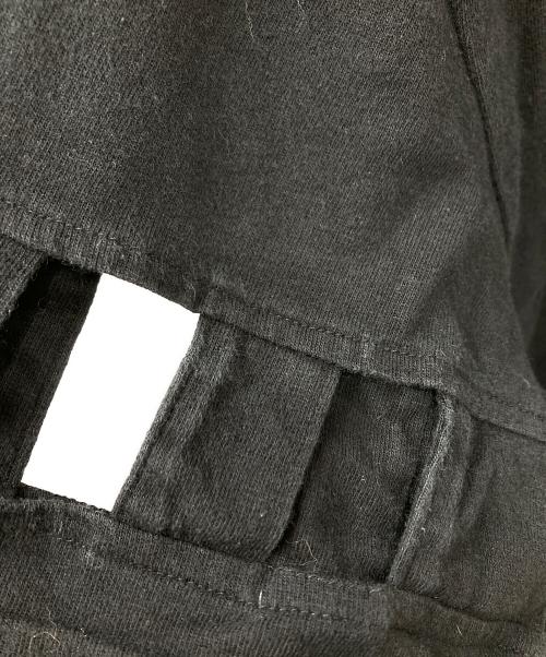 BLACK COMME des GARCONS（ブラックコムデギャルソン）BLACK COMME des GARCONS (ブラックコムデギャルソン) 袖変形Tシャ ブラック サイズ:Lの古着・服飾アイテム
