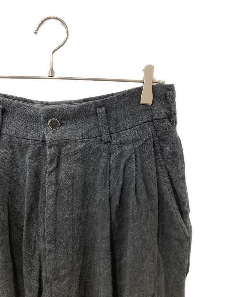 COMME des GARCONS HOMME（コムデギャルソン オム）COMME des GARCONS HOMME (コムデギャルソン オム) 90S リネンレーヨン2タックスラックス ブラック サイズ:Sの古着・服飾アイテム