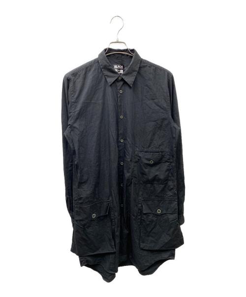BLACK COMME des GARCONS（ブラックコムデギャルソン）BLACK COMME des GARCONS (ブラックコムデギャルソン) ロングシャツ ブラック サイズ:SIZE XLの古着・服飾アイテム