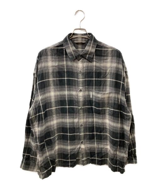 COOTIE PRODUCTIONS（クーティープロダクツ）COOTIE PRODUCTIONS (クーティープロダクツ) R/C OMBRE CHECK L/S SHIRT ブラック×グレー サイズ:Ｓの古着・服飾アイテム