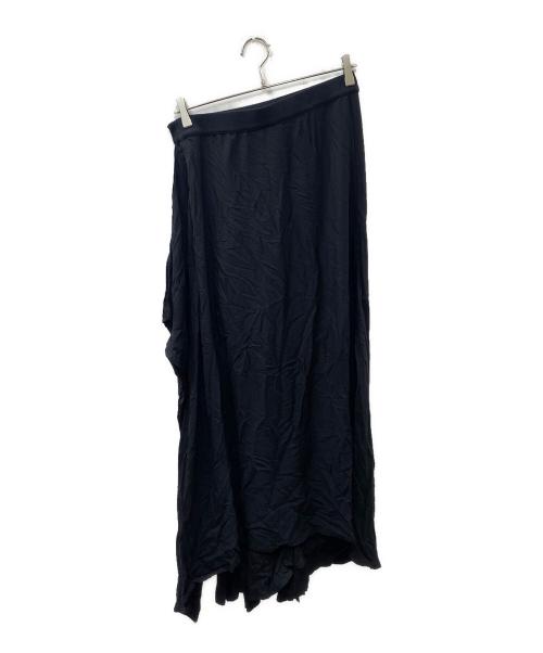 yohji yamamoto+noir（ヨウジヤマモトプリュスノアール）yohji yamamoto+Noir (ヨウジヤマモトプリュスノアール) アシンメトリースカート ブラック サイズ:2の古着・服飾アイテム