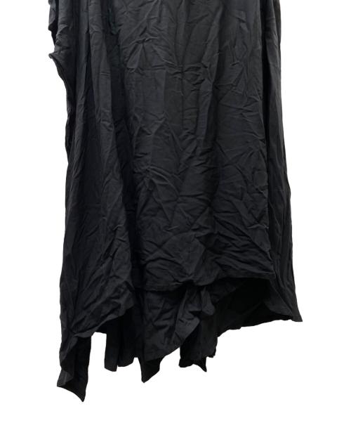yohji yamamoto+noir（ヨウジヤマモトプリュスノアール）yohji yamamoto+Noir (ヨウジヤマモトプリュスノアール) アシンメトリースカート ブラック サイズ:2の古着・服飾アイテム