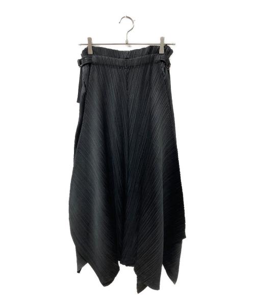 PLEATS PLEASE（プリーツプリーズ）PLEATS PLEASE (プリーツプリーズ) 変形プリーツパンツ ブラック サイズ:SIZE5の古着・服飾アイテム