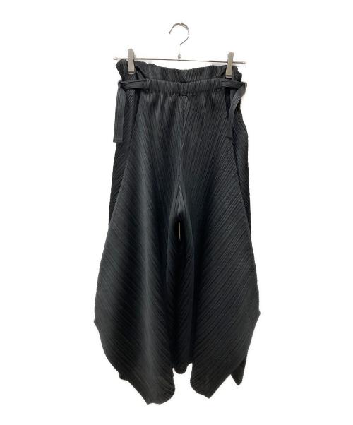PLEATS PLEASE（プリーツプリーズ）PLEATS PLEASE (プリーツプリーズ) 変形プリーツパンツ ブラック サイズ:SIZE5の古着・服飾アイテム