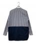 WHITE MOUNTAINEERING (ホワイトマウンテ二アニング) TRIPE STAND COLLAR LONG SHIRT ストライプシャツ ブルー サイズ:2：5000円