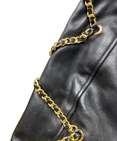 H&M（エイチアンドエム）H&M (エイチアンドエム) MOSCHINO (モスキーノ) チェーンデザイン ダブルライダースジャケット ブラック サイズ:SIZE Sの古着・服飾アイテム