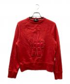 MONCLERモンクレール）の古着「ビッグロゴ パデットスウェット」｜レッド