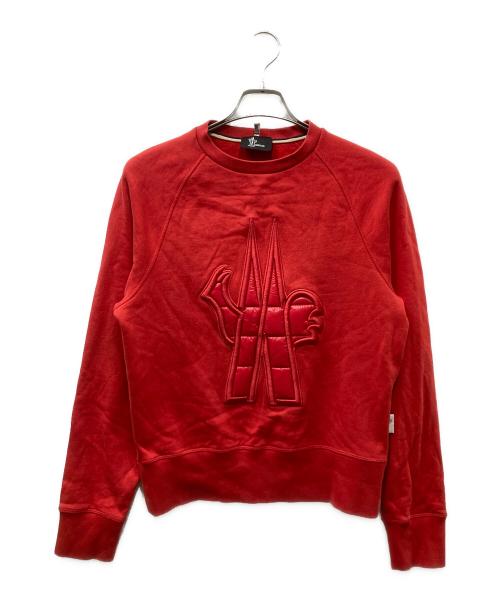 MONCLER（モンクレール）MONCLER (モンクレール) ビッグロゴ パデットスウェット レッド サイズ:Sの古着・服飾アイテム