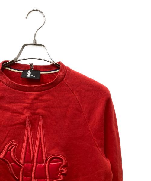 MONCLER（モンクレール）MONCLER (モンクレール) ビッグロゴ パデットスウェット レッド サイズ:Sの古着・服飾アイテム