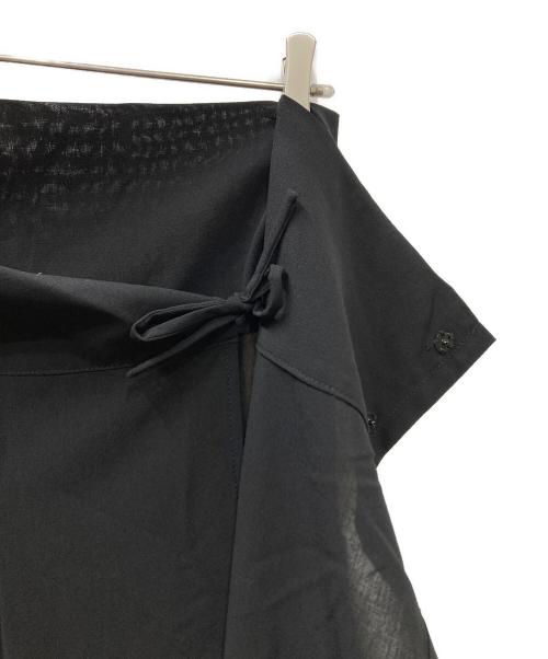 YOHJI YAMAMOTO（ヨウジヤマモト）YOHJI YAMAMOTO (ヨウジヤマモト) ラップワイドパンツ ブラック サイズ:SSの古着・服飾アイテム