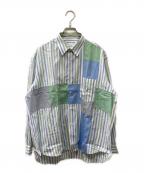 COMME des GARCONS SHIRTコムデギャルソンシャツ）の古着「90S パッチワークシャツ」｜ホワイト